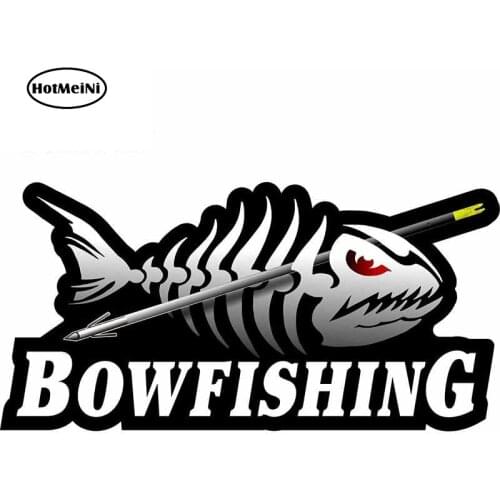 HotMeiNi 13cm x 6.5cm For BOWFISHING Car Accessories Vinyl Car Sticker The Whole Body Occlusion Scratch Waterproof Decal