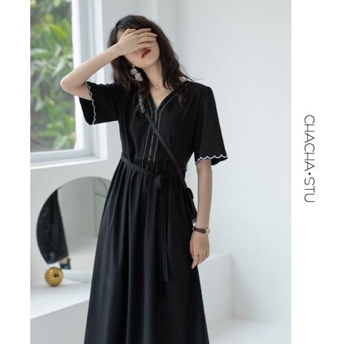 Women Dresses Womens Summer Embroidered Petal Cuff Dress Vestido De Mujer