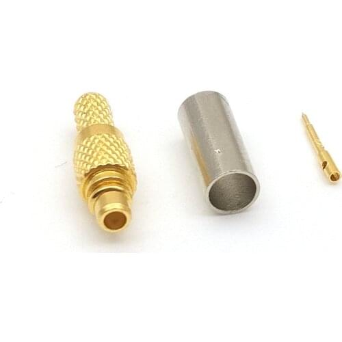 100pcs brass MMCX Female plug connector for RG316 RG174 RF cable crimp