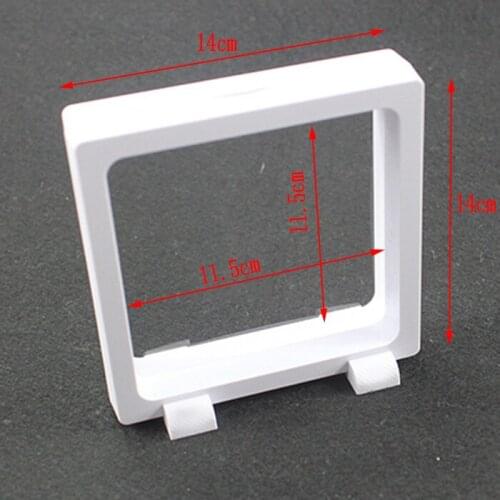 140*140MM PET Membrane Jewelry Ring Pendant Display Stand Holder Bague Packaging Box Protect Jewelery Floating Presentation Case