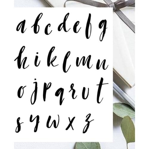 14x18CM Lowercase Letters Transparent Seal Clear Stamps Silicone Seal Roller Stamps DIY Scrapbook Album / Card Christmas Wedding