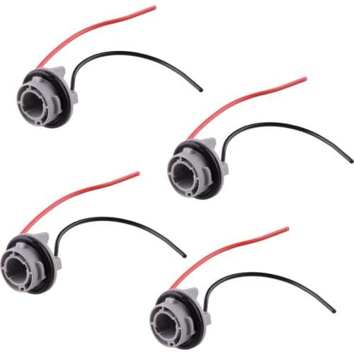 4Pcs Turn Signal Lights Female Socket Wiring Harness Plug Adapter Fit for blubs 1156 7506 7225 7527 BA15S S25 P21W 1073 1093 12V