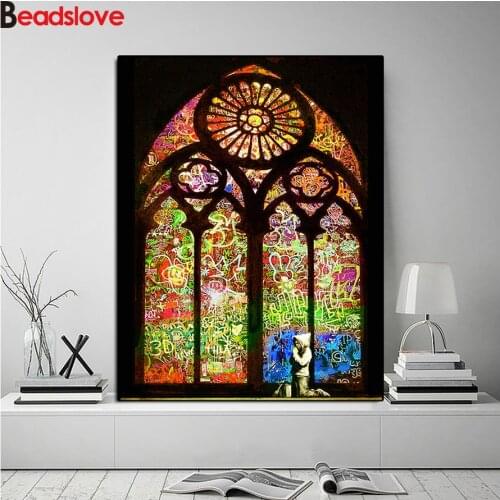 Full Drill 5d Diy Diamond Painting Famous Stained Glass Window 3d Daimond Embroidery Mosaic Chinese Cross Stitch New Year Decor
