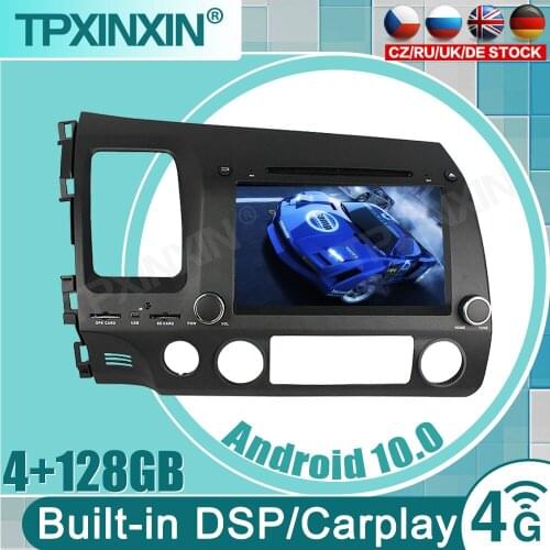 Android 10.0 Car Radio for Honda Civic 2005-2012 Multimedia Video Player Autoradio Navigation GPS 2 Din 4G Net WiFi Head Unit