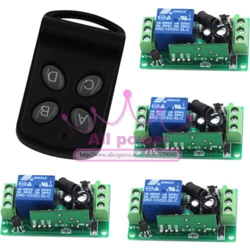 DC 12V 10A 1CH Cheap Price Wireless Remote Control Relay Switch, Original Remote Control Power Light Switch for Smart Home