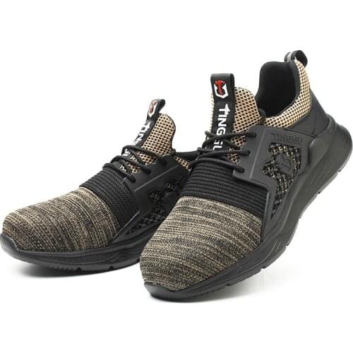 Breathable Steel Toe Work Shoes Safety Boots Men Anti-smashing Safety Shoes Indestructible Security Shoes Work Boots Sneakers