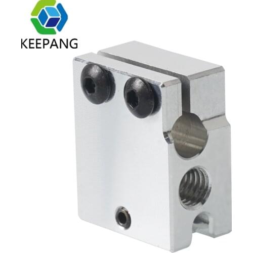 E3D Volcano Heater Block PT100 Hotend For Cartridge Type Silicone V6 Extruder Heated Aluminum Block 3D Printer Part 24x20x12mm