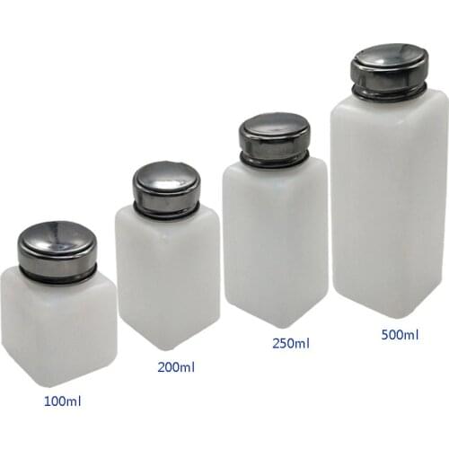 Alcohol bottle Automatic Dispensing Bottle Plastic,100ml 200ml 250ml 500ml fiber cleaning Alcohol bottle