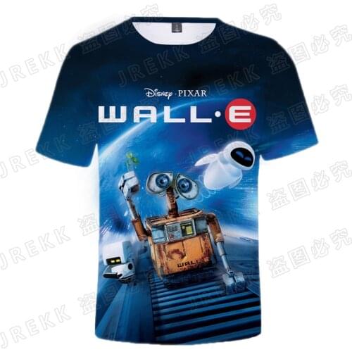 2020 New Disney WALL·E 3D T shirt Men Women Children Fashion Streetwear Boy Girl Kids Printed T-shirts Casual Cool Tops Tee