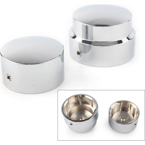 Chrome Motorcycle Rear Axle Nut Cover Cap Sets for Harley Dyna XG XL XL883 XL1200 & Fat Boy