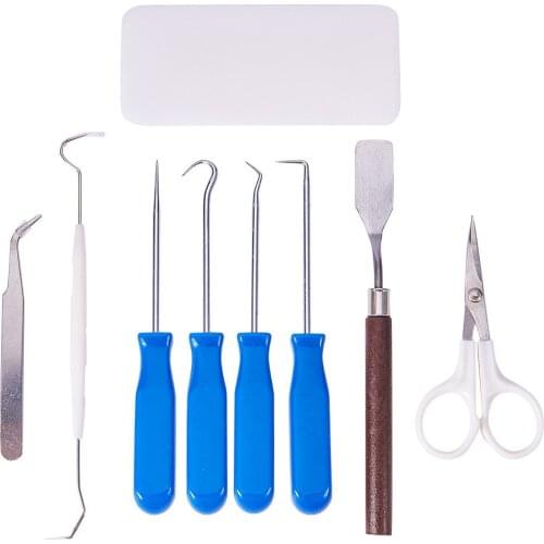 DIY Jewelry Making Tools 9pcs Kits Double Handle Weeder Flat Shovel Scissor Seal Screwdriver Hardware Disassembly Tool Set