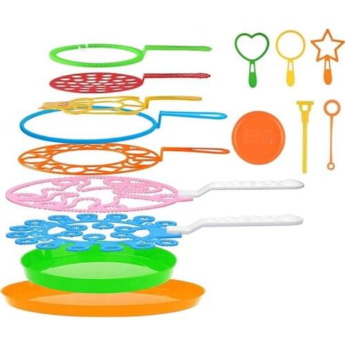 15PCS Big Bubbles Wand Kit for Kids Creative Bubble Making Toy Colorful Bubble for Outdoor Activity & Party