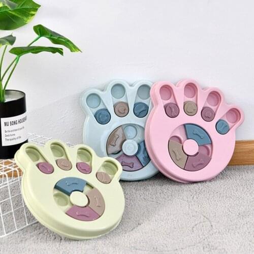 New Pet Food Slow Dispenser Disc Anti-choking Paw-shaped Feeder Toy Pet Interactive Puzzle Toy