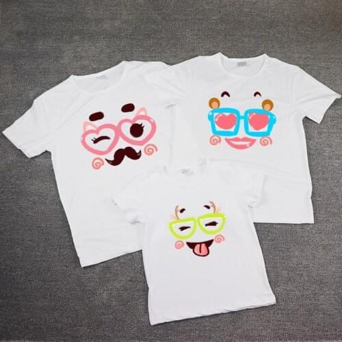 Family Matching Outfits Clothes Summer Baby Boys Tshirt Short Sleeve Top Tee Shirt 2021 Cute Father Mother Mom And Son T-shirt