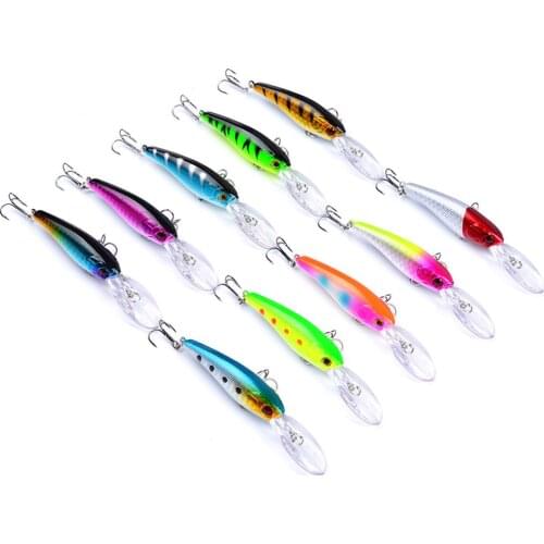 Swim bait 10 Colors Long Lip Minnow Fishing Lure 9cm 7.28g Aritificial Wobblers Crankbait Hard Bait Plastic Baits Pesca Isca