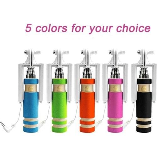 Hot Wired Selfie Stick Extendable Handheld Self-Pole Tripod Monopod Stick For Smartphone Support IOS And Android System
