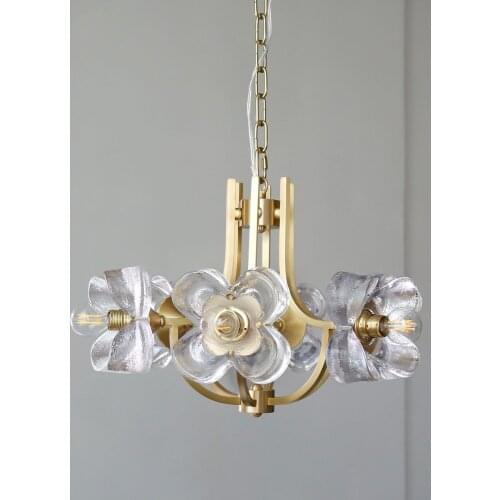 Postmodern Luxury LED Chandelier Ceiling Bedroom Dining Room Study Creative Villa Corridor Porch Simple Copper Hanging Lights