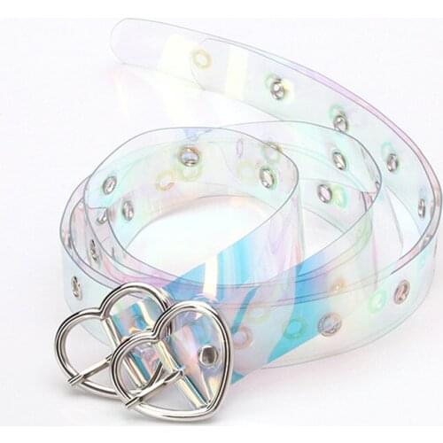 Women Waistband Resin Transparent Long Belts Dress Female Heart Pin Buckle Cinturon Mujer Cinturone Para Hombre Strap Lady