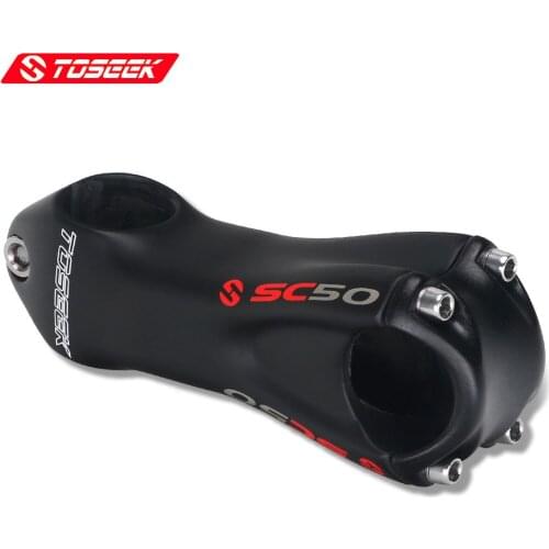 TOSEEK new SC50 MTB Road Bicycle carbon fiber Stem ±10 degrees black UD matt carbon Handlebars stem 31.8 bicycle steering column