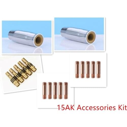 Binzel Style 17PK Mig Welding Torch MB 15AK Accessories Kit brass nozzle and contact tips and gas nozzle holder for MIG welding