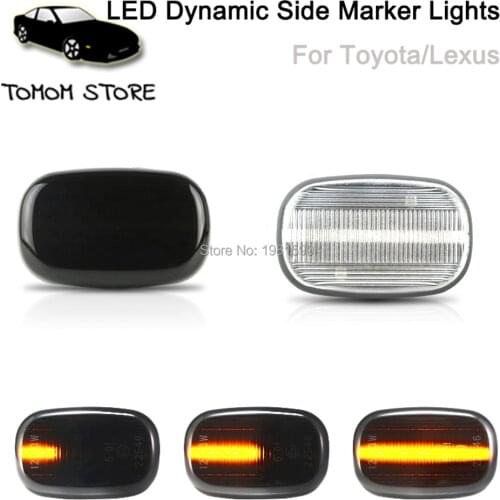 Led dynamic side marker lights for toyota Corolla Camry Avensis Celica RAV4 car turn signal lights auto accessory