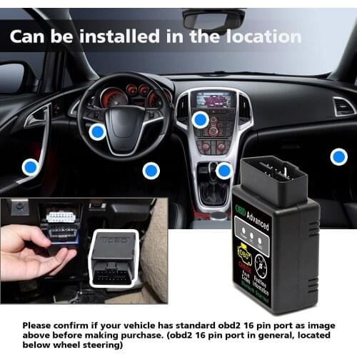 V02H2-1 V1.5 BT 2.0 Interface OBDII Car Diagnostic Scanner Code Reader Tool for Android