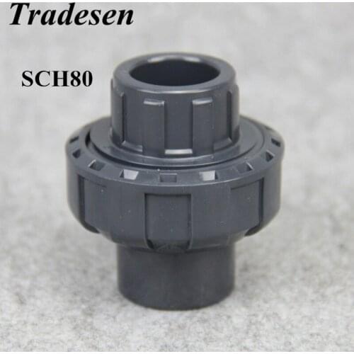 Inner Dia.1/2"(21.34mm)-1.5"(48.26mm) Union Connector US Standard ANSI SCH80 Home Water Supply Socket U-PVC Pipe Unions Coupling
