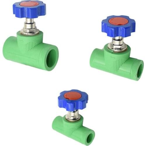 DN15 DN20 DN25 PPR Water valve 1/2 3/4 1" Shut-off valve Hot Melt tap Socket Straight Trough Water supply connector 1pcs