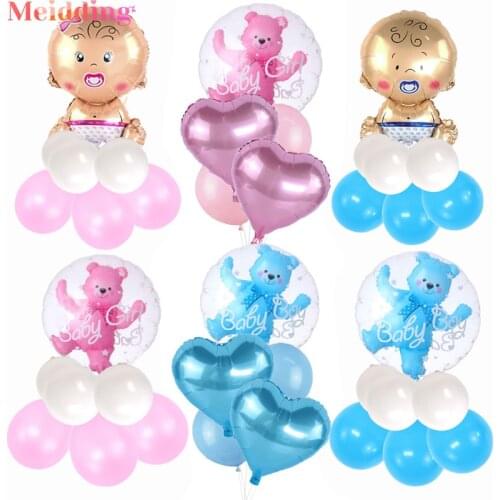 Party Baby shower Foil Balloons Pink/Blue boy girl Baby Shower hristening & Baptism Balloons Party Gifts Kids 1st birthday decor