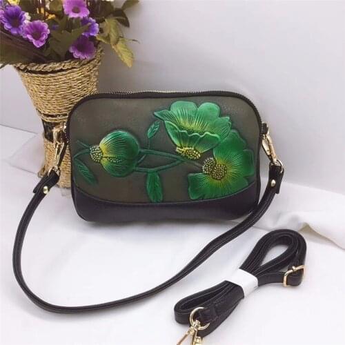 Famous Brand Women Handbags Pu Leather Soft Ladies Shoulder Bags Lucky Flower New Luxury Purses Ladies Crossbody