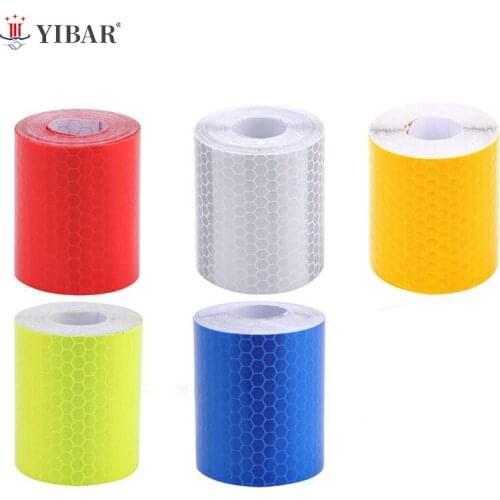 1PC 1m*5cm Car Truck Reflective Self-adhesive Safety Warning Tape Roll Film Sticker
