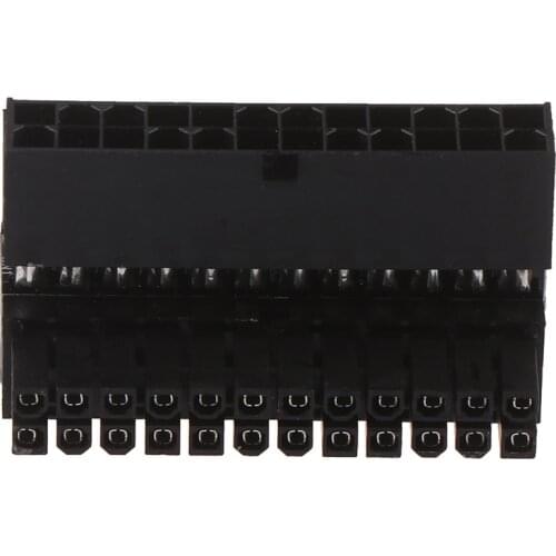 New 1pc EVA 24Pin ATX 24 pin to 24pin Power Plug Adapter Mainboard Motherboard Power Connectors Modular Power Supply Cables