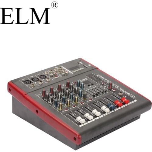 4 Channel professional sound audio power mixer effect sound mixer dj console home music karaoke mixer amplifier