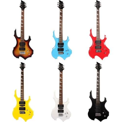 6 String Electric Guitar Maple Flame Bass Guitar Rosewood Fingerboard Guitar Beginner Stage Performance Guitar AGT202