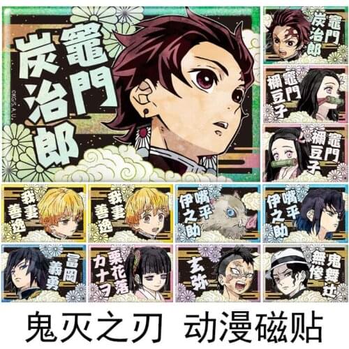 Anime Demon Slayer Kamado Nezuko Kamado Tanjirou Agatsuma Zenitsu Figure 5127 Fridge Magnets Gifts Kids Collection Toy