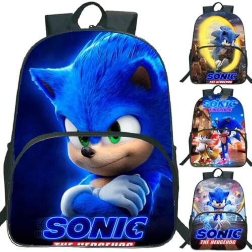 Large Backpack for Students Sonic Schoolbags New Mochila for Boys Girls Daily Use Book Bags Teenagers Travel Mochilas