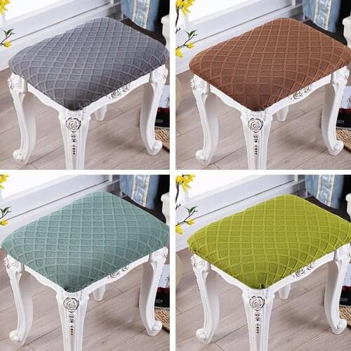 Square Stool Cover for Livingroom Ottoman Slipcovers Dustproof Seat Protector Washable Footrest Stool Cushion Covers
