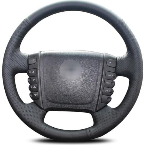 Car Steering Wheel Cover For Ssangyong Rexton Rexton W Rodius Customize Steering Wrap Microfiber Leather Hand Sewin