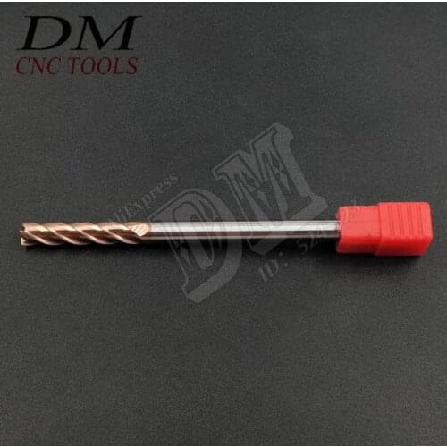 DR0.5-D6×100-4F New End Mill HRC55 Round Nose Milling Cutter 100L Straight Shank Milling Cutter 6mm Diameter Metal Lathe Tools