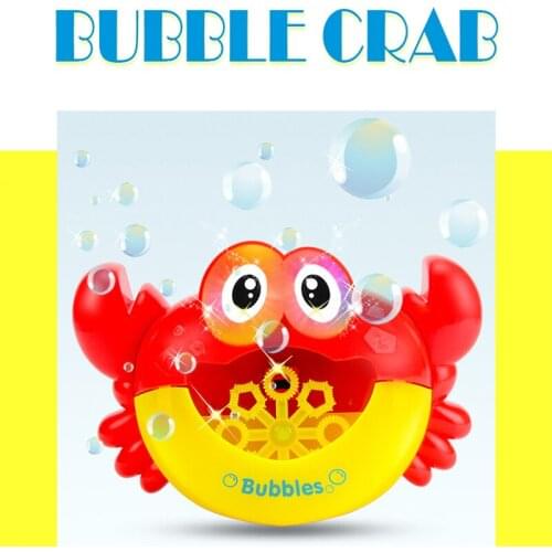 Dropshipping Bubble Crabs Baby Bath Toy Blowing Bubbles Machine Outdoor Crab Showers Soap Bubble Maker Music Light Child Gift