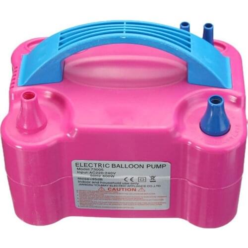 220V/110V Electric Balloon Inflator Pump AC EU & US Plug Dual Nozzle Air Compressor Inflatable Electric Balloon Pump Air Blower
