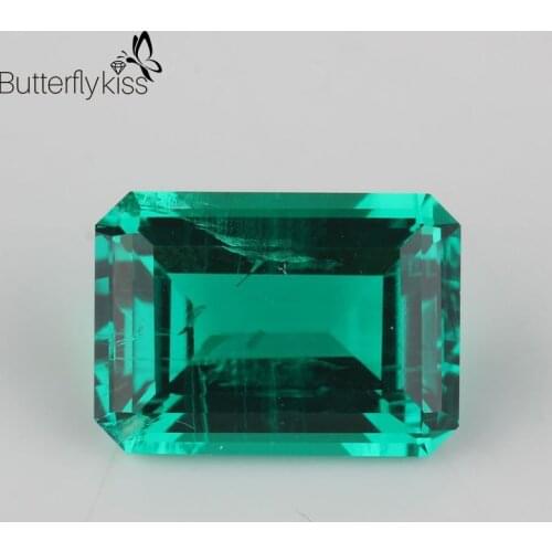 BK Emerald Loose Gemstones 6*8mm Natural Green Color Emeralds Lab Grown VIVID For DIY Making Ring Necklace Bracelet Jewelry