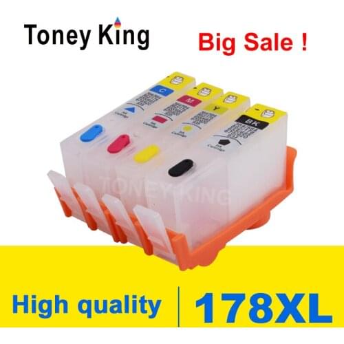 Toney King Refill Ink Cartridge For HP 178 XL For HP178 Photosmart Plus B209a B210a B210b B210c B210d B210 Deskjet 3070a Printer
