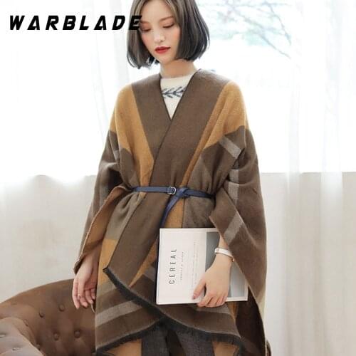 Fashion 2018 Geometric Tassel Pashmina Poncho And Capes Coat Femme Hiver Women Scarfs Winter Shawl Cachemire Thicken Scarves
