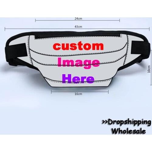 Custom waist bag Men Greyhound Print Your Own Design hip Belt Fanny Pack for Women Phone Zipper Pouch Unisex Chest bag Dropship