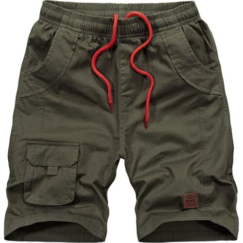 Mens Casual Shorts Cotton Pocket Bermuda Masculina Black Army Cargo Shorts Men 2020 Summer Shorts Plus Size 4XL 5XL