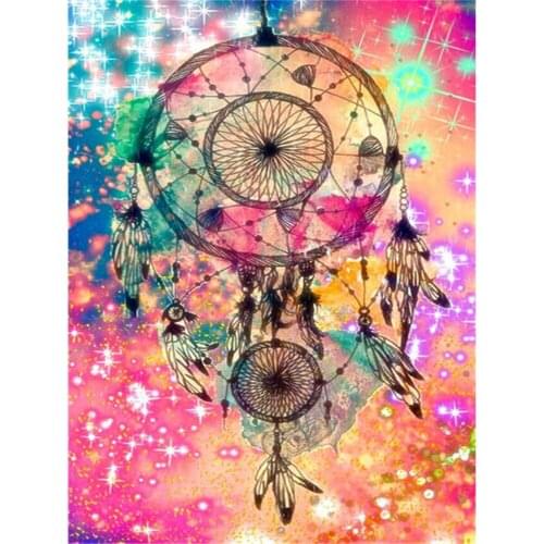 Landscape Dreamcatcher DIY 11CT Embroidery Cross Stitch Kits Craft Needlework Set Printed Canvas Cotton Thread Home Sale