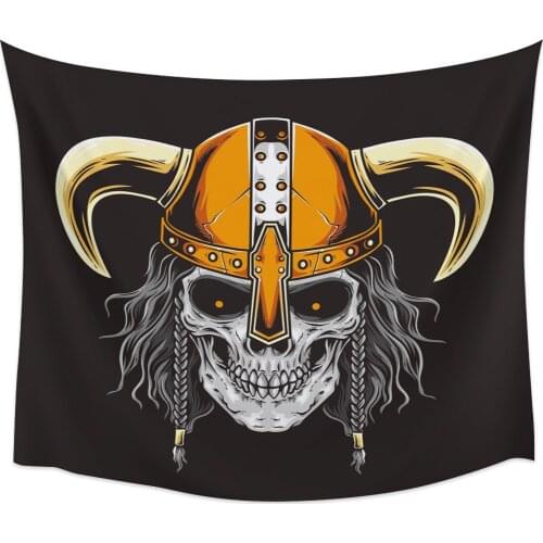 Skull Teeth Horns Wall Tapestry Home Wall Decor Bedroom Tapestry Tapestry Wall Hanging Yoga Mat Picnic Mat