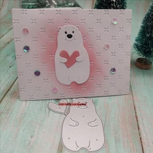 Polar bear Dies 2021 New Metal Cutting Dies Stencils For DIY Scrapbooking Stamping Die Cuts Paper Cards Craft Knurling Die