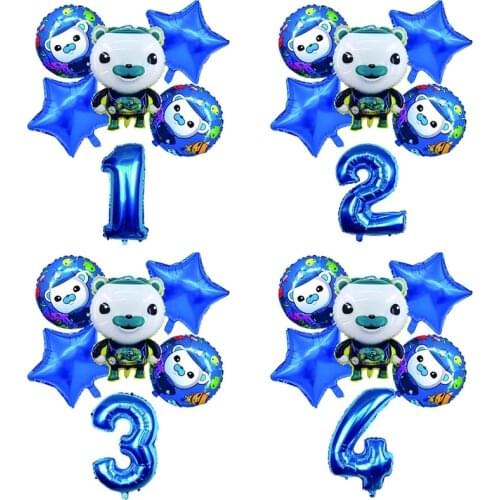 The Octonauts Them Birthday Party Balloons Party Decorations Baby Shower Disposable tablewares Tablecloth Paper Cake Toppers Set
